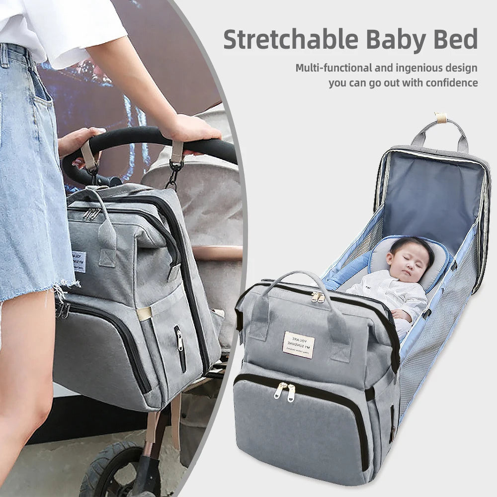 20L Large Capacity Diaper Bags for Baby Multifunctional Backpack Waterproof Maternity Bag Portable Travel Diaper Bag Baby Crib