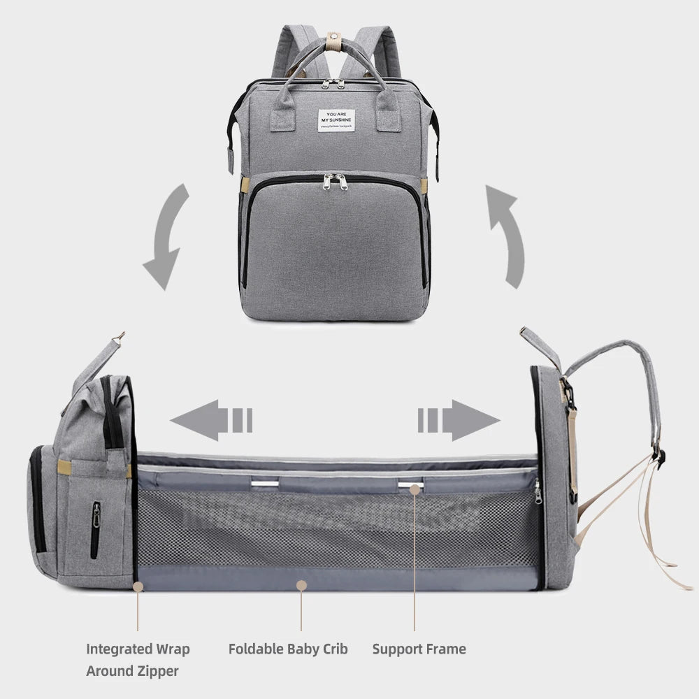 20L Large Capacity Diaper Bags for Baby Multifunctional Backpack Waterproof Maternity Bag Portable Travel Diaper Bag Baby Crib